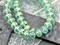 *25* 6x9mm Antique Gold Washed Green Aqua Fire Polished Rondelle Beads